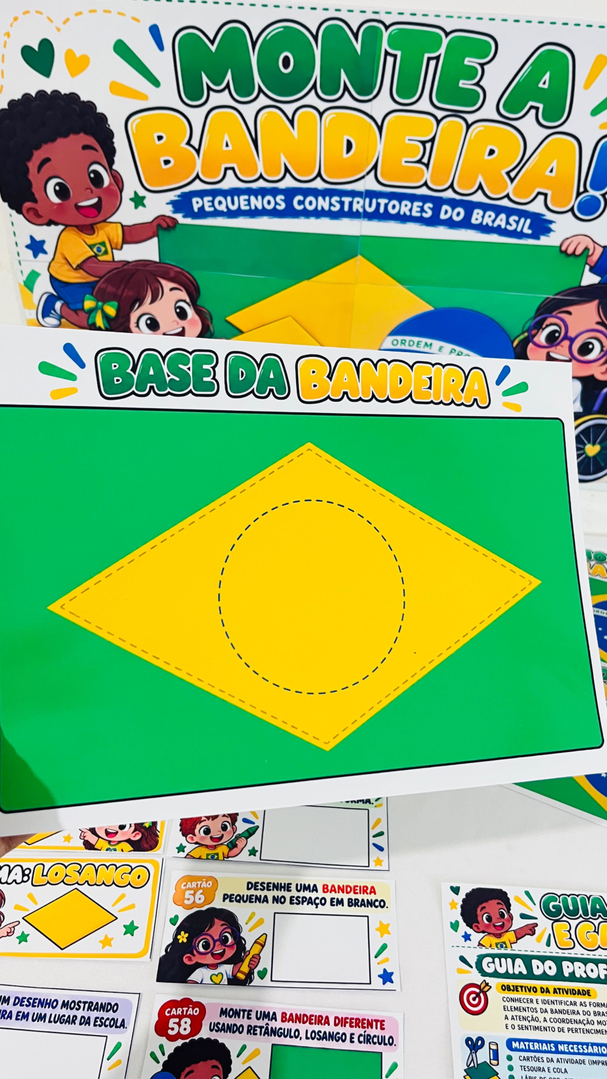 Kit Dia da Bandeira – Monte a Bandeira Pequenos Construtores do Brasil — amostra 4: Kit pedagógico para o Dia da Bandeira…