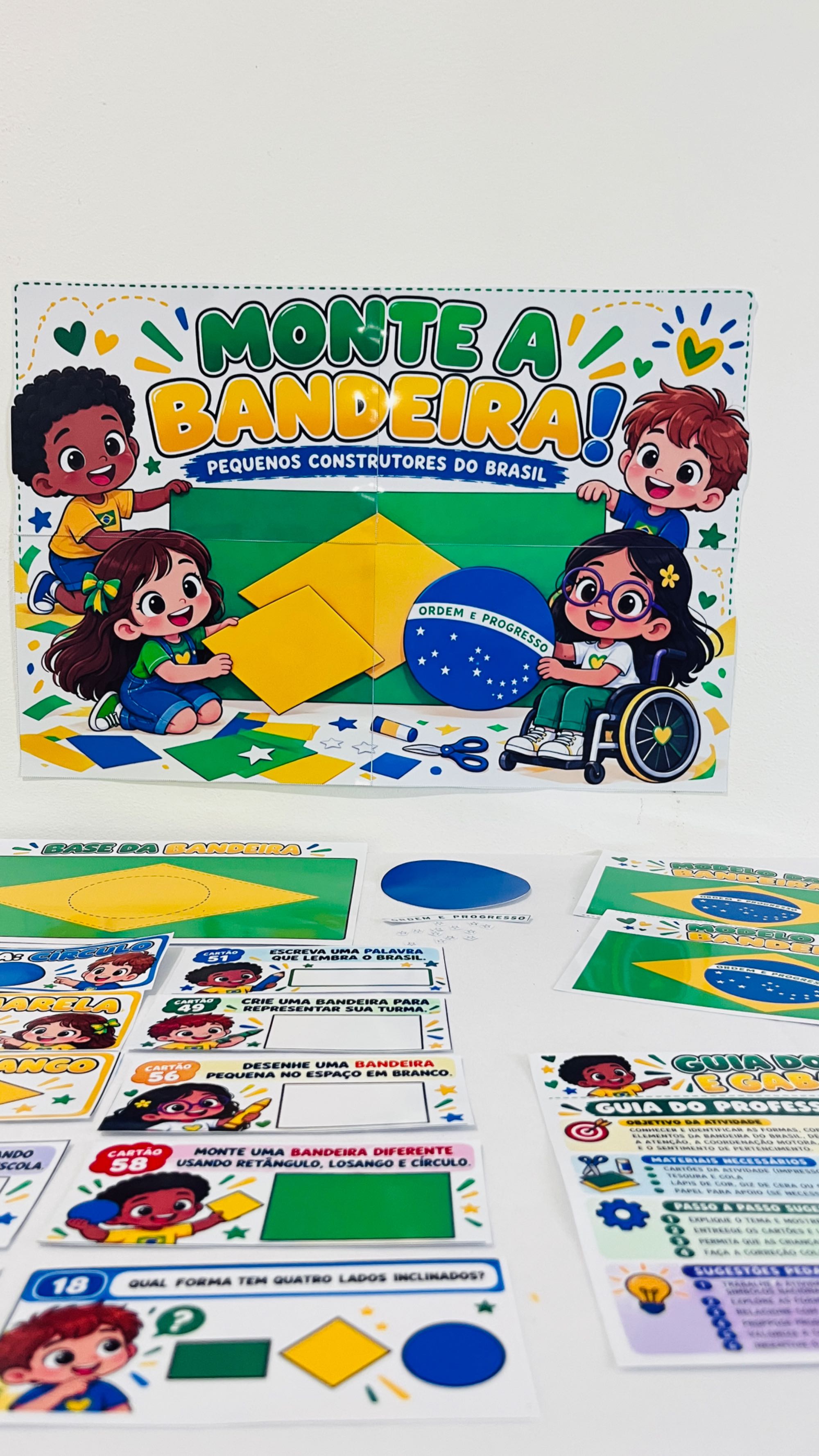 Kit Dia da Bandeira – Monte a Bandeira Pequenos Construtores do Brasil — amostra 6: Kit pedagógico para o Dia da Bandeira…