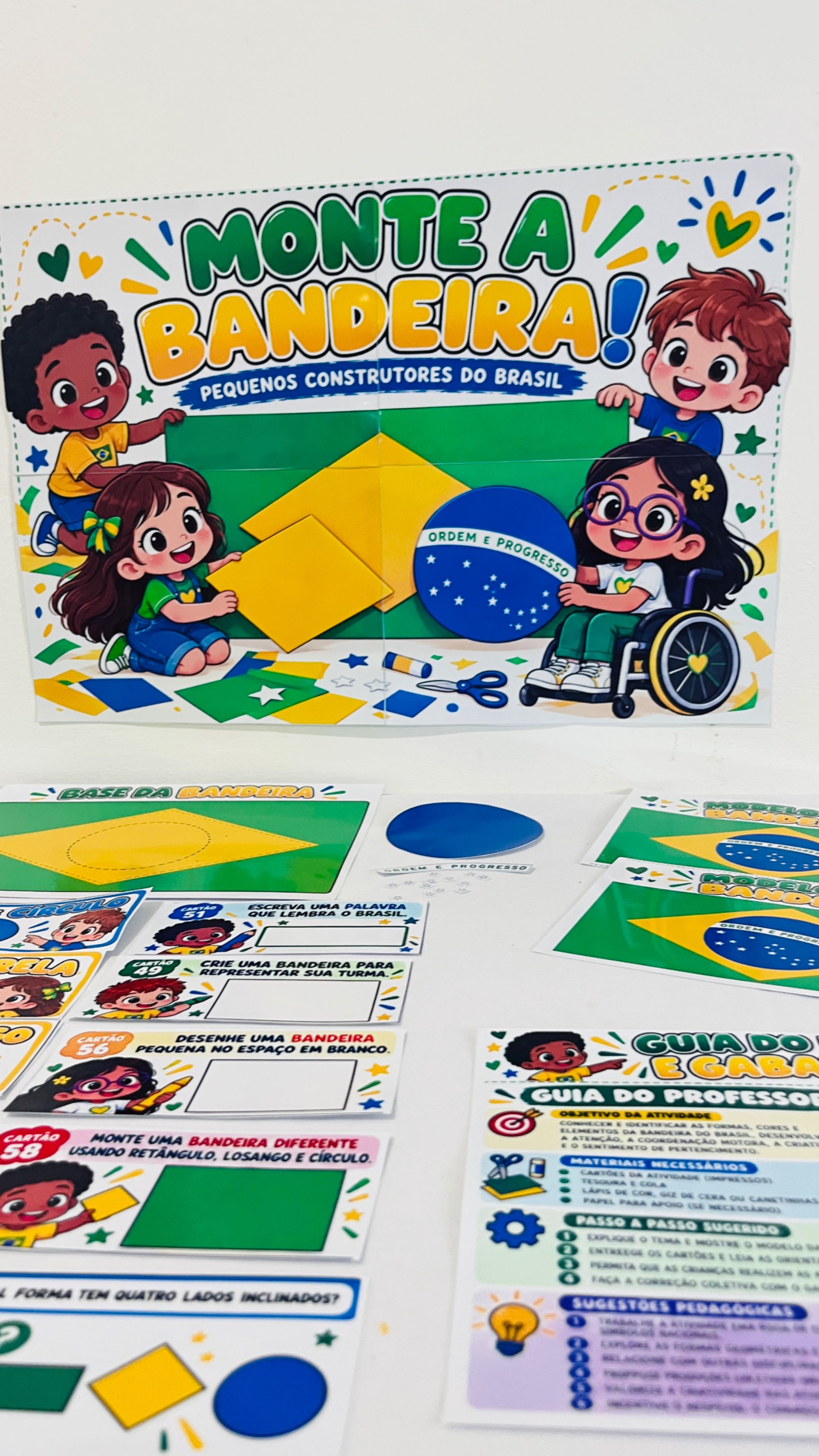 Kit Dia da Bandeira – Monte a Bandeira Pequenos Construtores do Brasil — amostra 7: Kit pedagógico para o Dia da Bandeira…