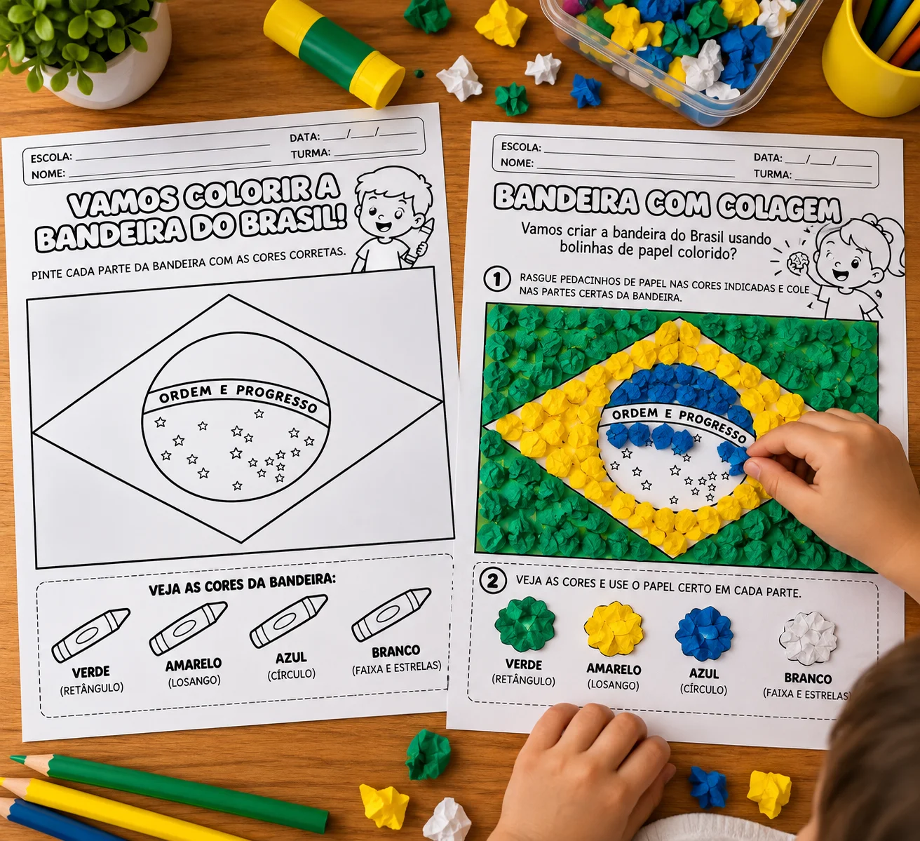 Kit Dia da Bandeira para Educação Infantil: Atividades para Imprimir — amostra 1: KIT DIA DA BANDEIRA PARA EDUCAÇÃO…