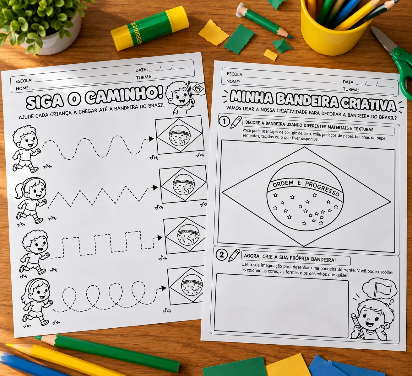 Kit Dia da Bandeira para Educação Infantil: Atividades para Imprimir — amostra 4: PARA QUEM É INDICADO?