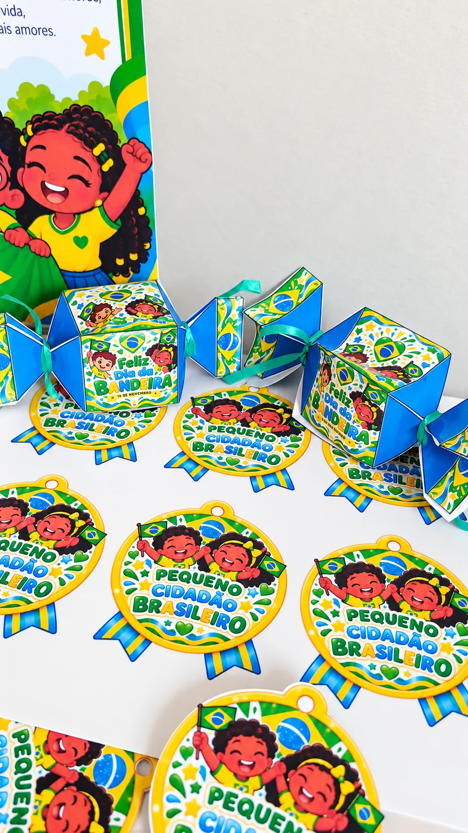 KIT DIA DA BANDEIRA 💚💛💙Recurso Lúdico — amostra 2: Um recurso completo, lúdico e educativo para trabalhar o