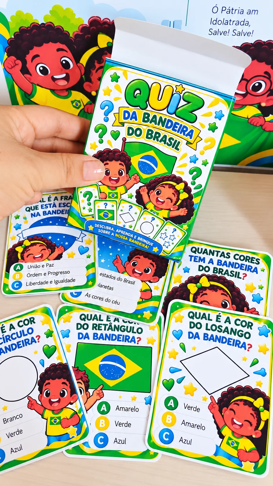 KIT DIA DA BANDEIRA 💚💛💙Recurso Lúdico — amostra 3: Dia da Bandeira do Brasil com as crianças! 🇧🇷✨