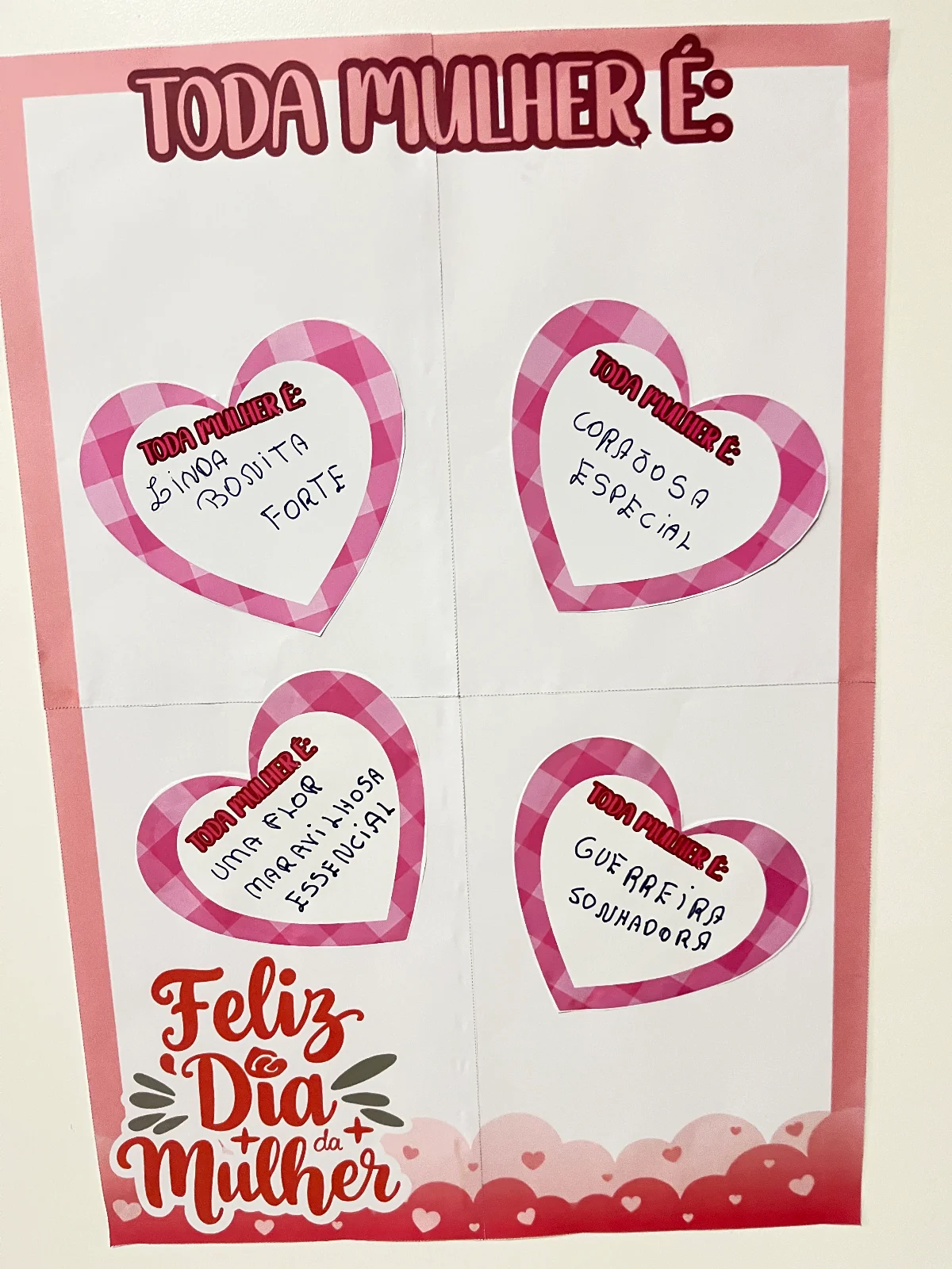 Kit Dia da Mulher: Painel Interativo + Cartão — amostra 2: Formato e entrega Kit Dia da Mulher: Painel Interativo + Cartão — amostra 2: Formato e entrega