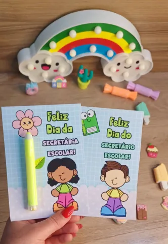 Kit Dia da Secretária e do Secretário Escolar – Painel e Lembrancinhas — amostra 3: Kit para o Dia do Secretário(a) Escolar…