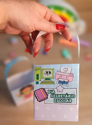 Kit Dia da Secretária e do Secretário Escolar – Painel e Lembrancinhas — amostra 6: Kit para o Dia do Secretário(a) Escolar…