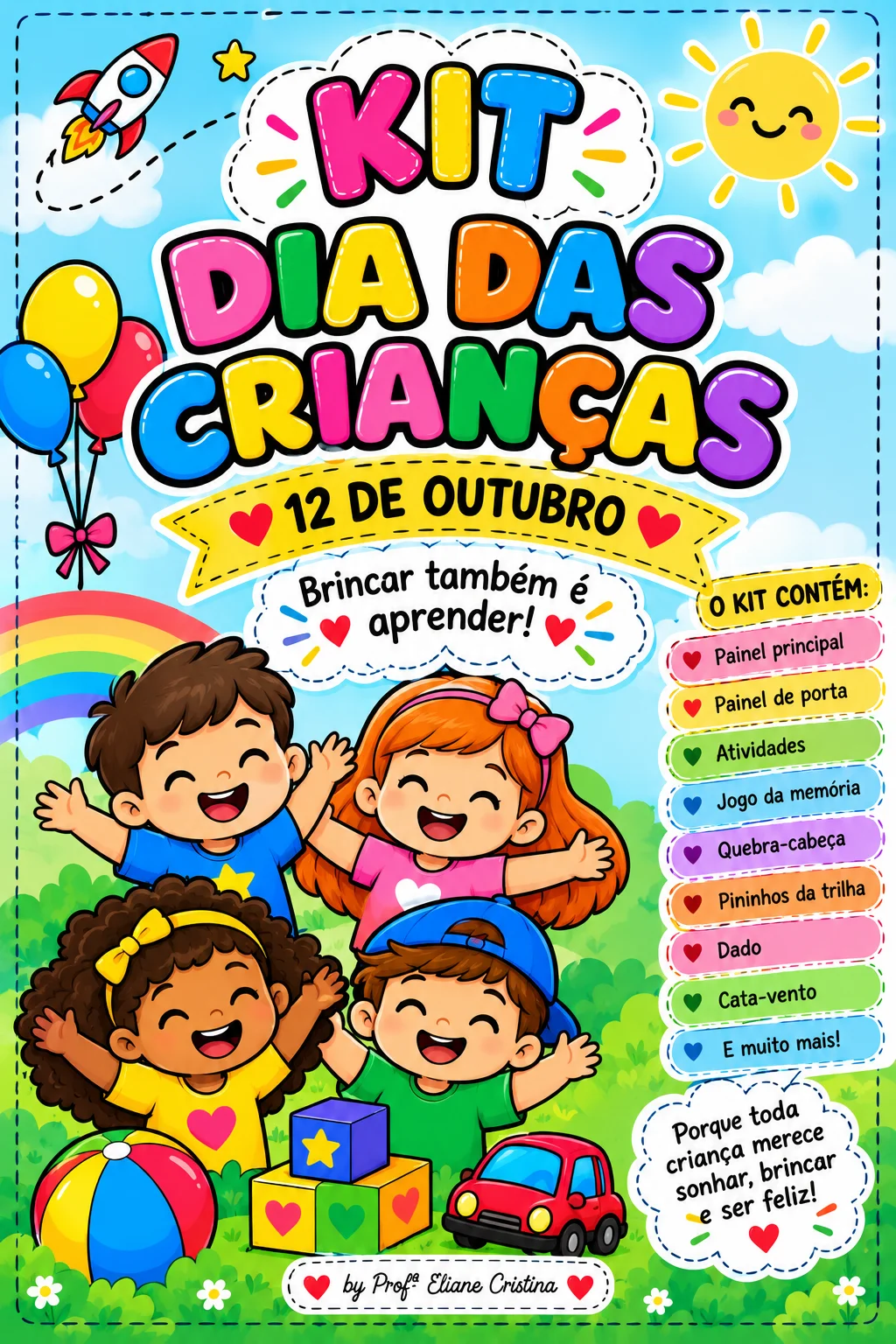 KIT DIA DAS CRIANÇAS 12 DE OUTUBRO 🎉 Um kit completo, lúdico e educativo 💙 PLR — amostra 5: 🎉 KIT DIA DAS CRIANÇAS 12 DE…