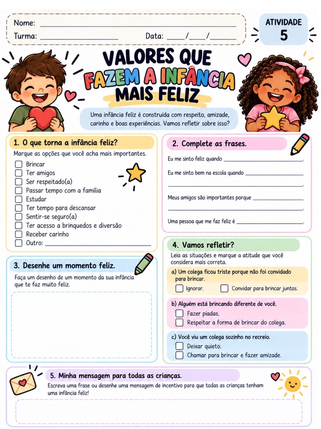 Kit Dia das Crianças – 7 Atividades Lúdicas + Certificado — amostra 5: Kit Dia das Crianças com 7 atividades lúdicas +…
