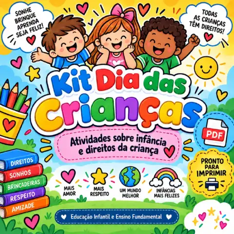 Kit Dia das Crianças – Atividades sobre Infância e Direitos — capa do material
