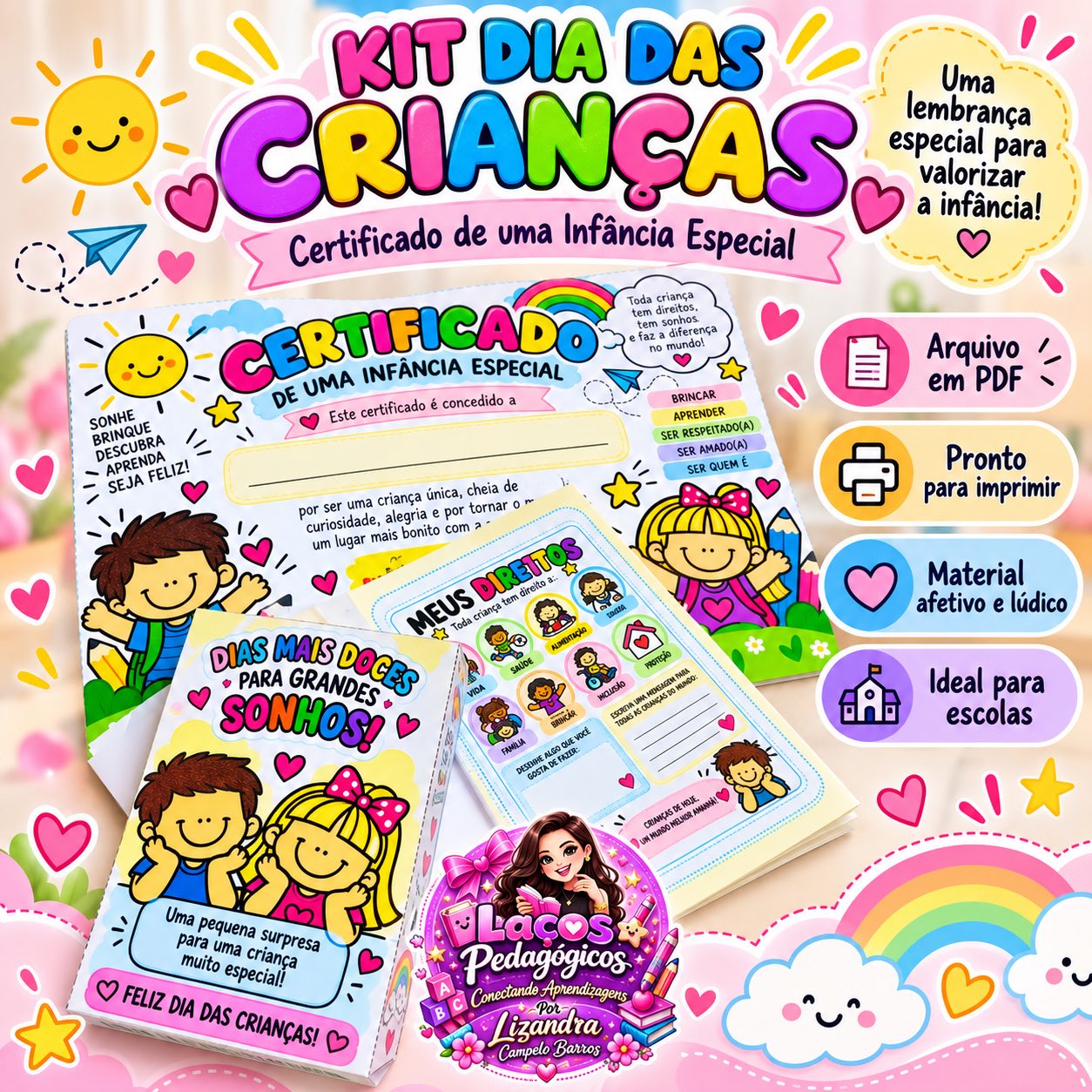 Kit Dia das Crianças – Certificado e Lembrancinha — capa do material