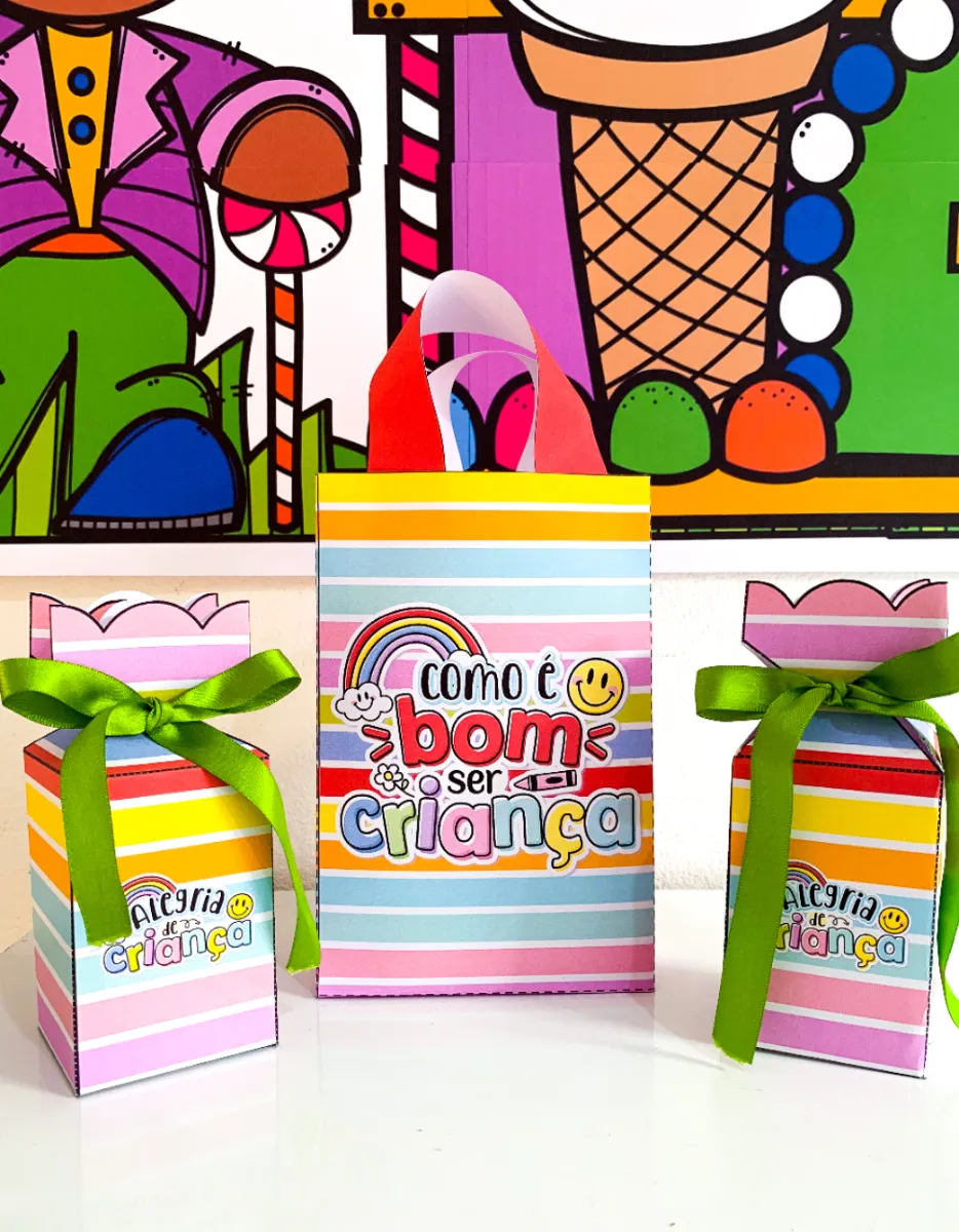 Kit Dia das Crianças com Lembrancinhas para Educação Infantil — amostra 3: Kit em PDF para Educação Infantil com painel…