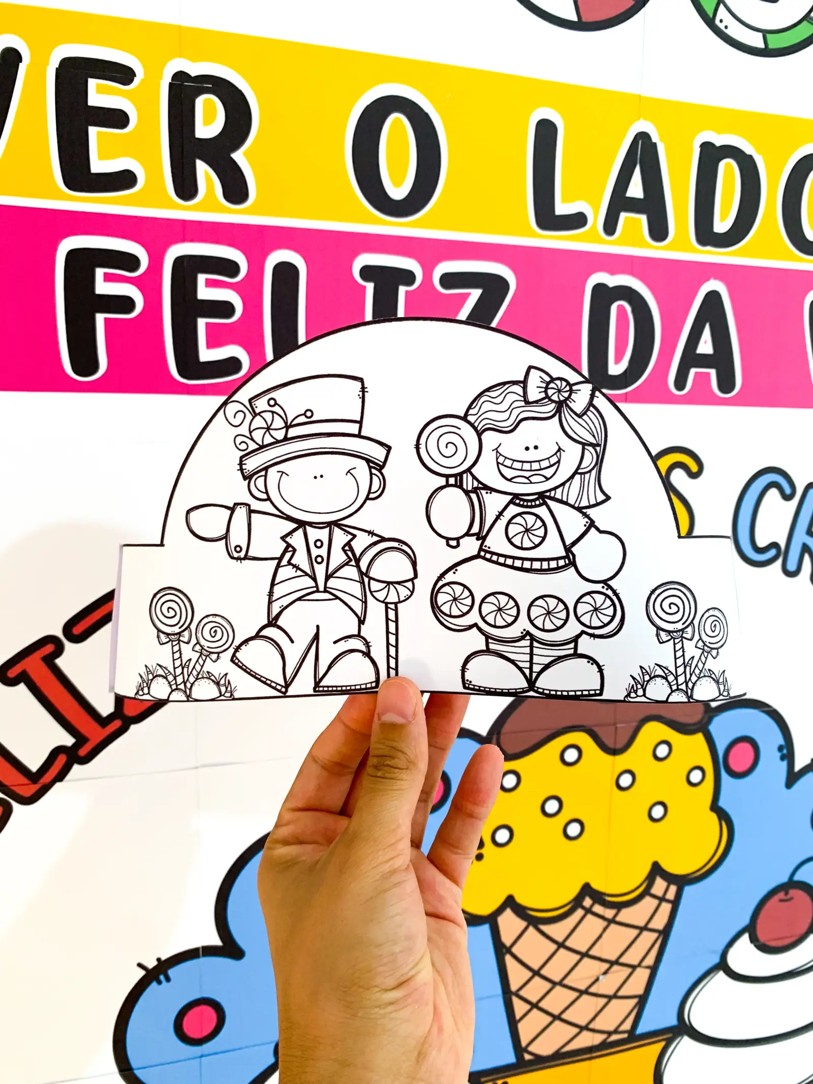 kit Dia das Crianças Educação Infantil PDF — amostra 3: Kit Dia das Crianças com painel, jogos, coroa, lembrancinhas e…
