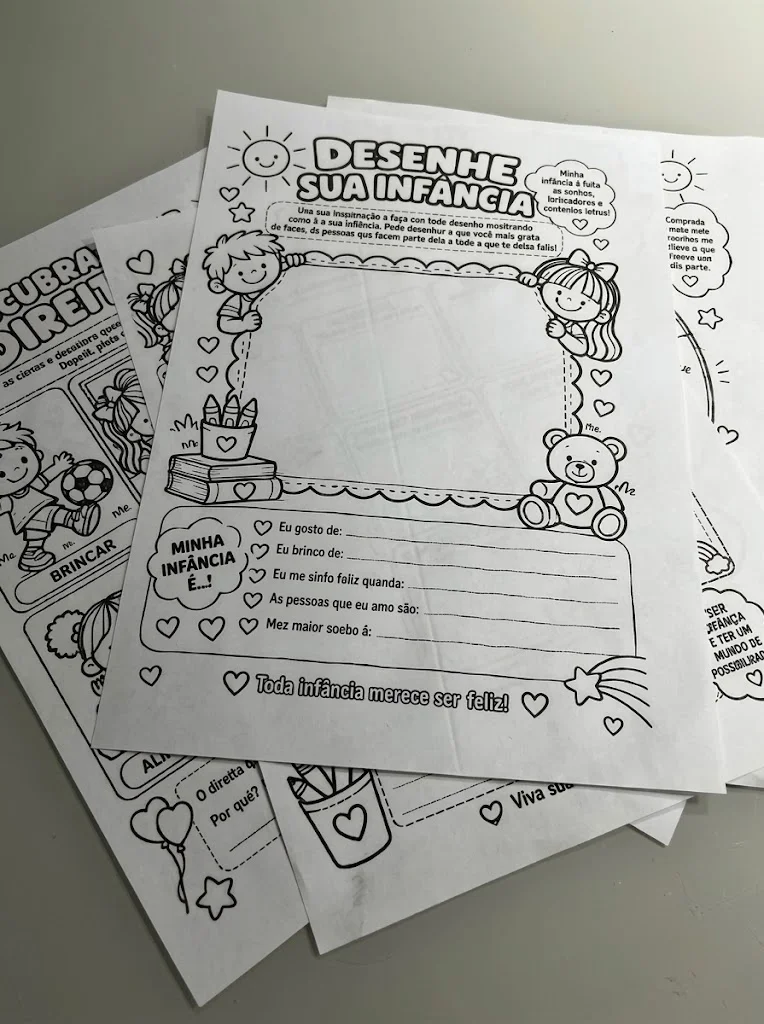 Kit Dia das Crianças | Minha Infância, Meus Direitos — amostra 6: Kit para o Dia das Crianças com atividades sobre…