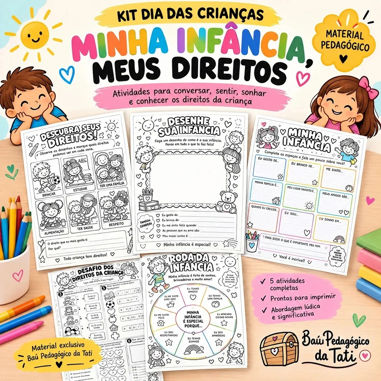Kit Dia das Crianças | Minha Infância, Meus Direitos — Datas comemorativas para Educação Infantil: Kit para o Dia das…