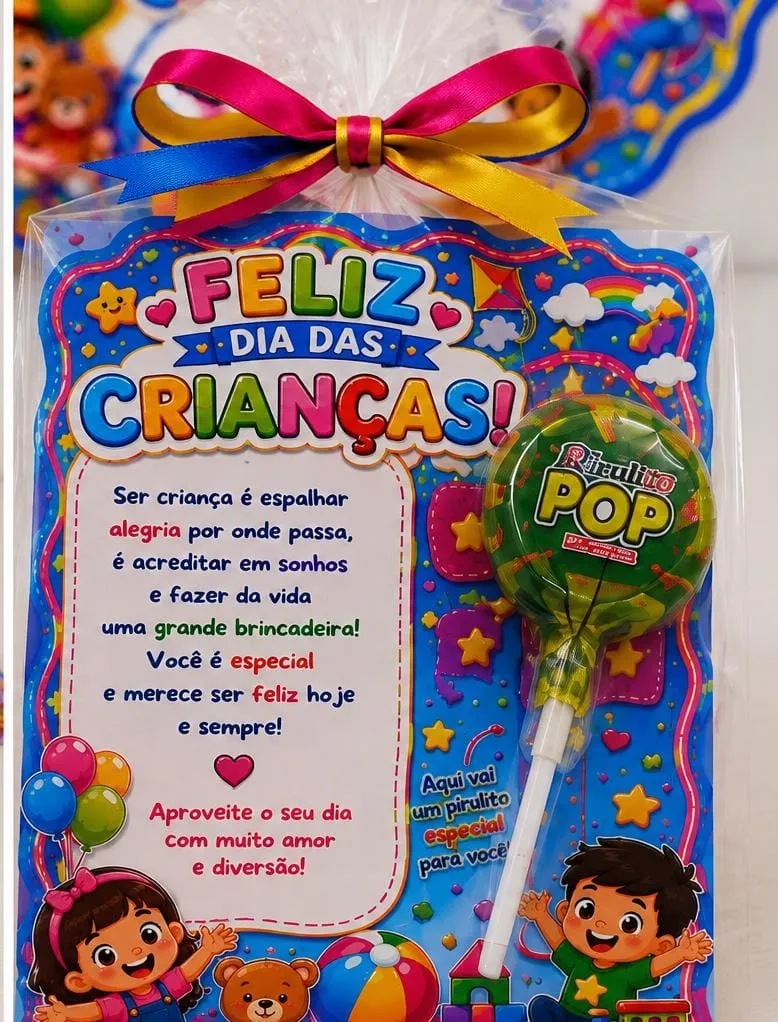 Kit Dia das Crianças – Moldura e Lembrancinha — amostra 1: Kit Dia das Crianças com moldura para fotos e lembrancinha…