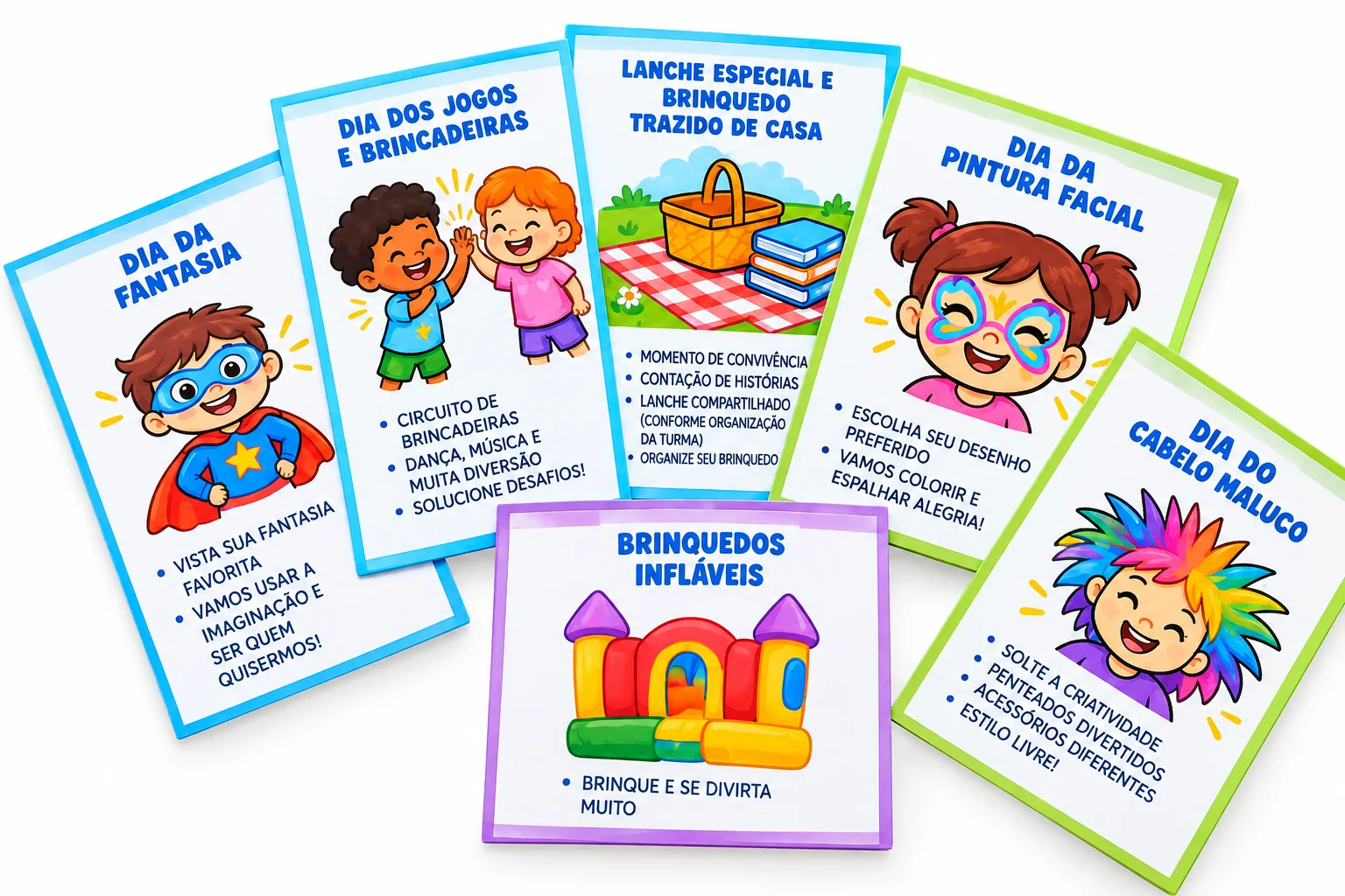 Painel dia das crianças interativo — amostra 3: Semana da Criança/kit completo Pronto para imprimir