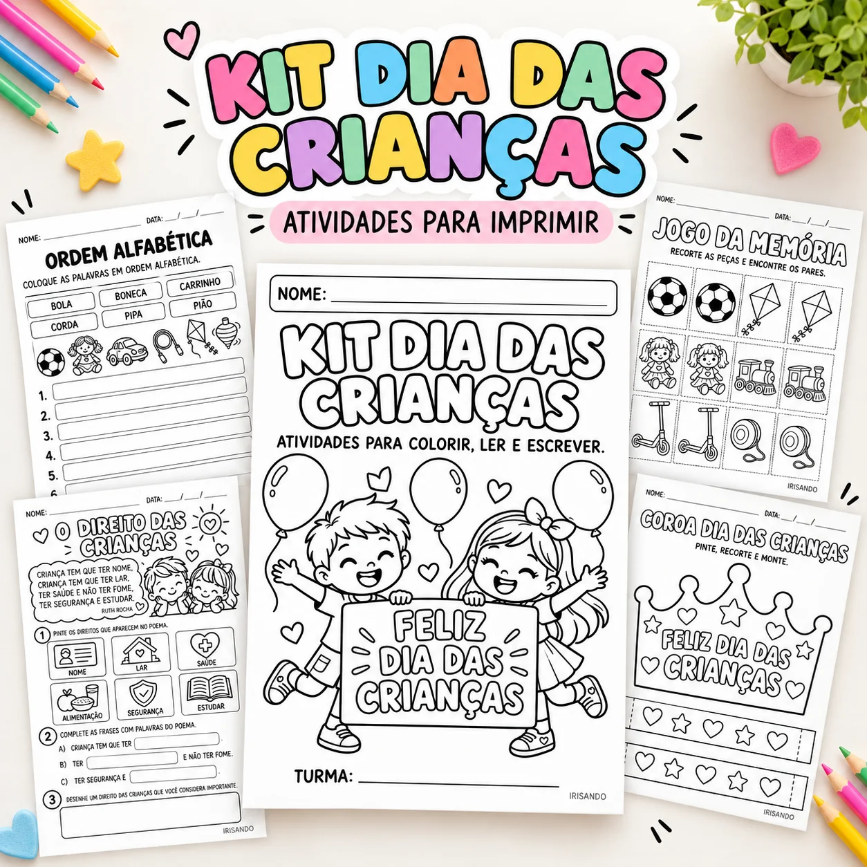 Kit Dia das Crianças – Pré-escola e 1º Ano — capa do material