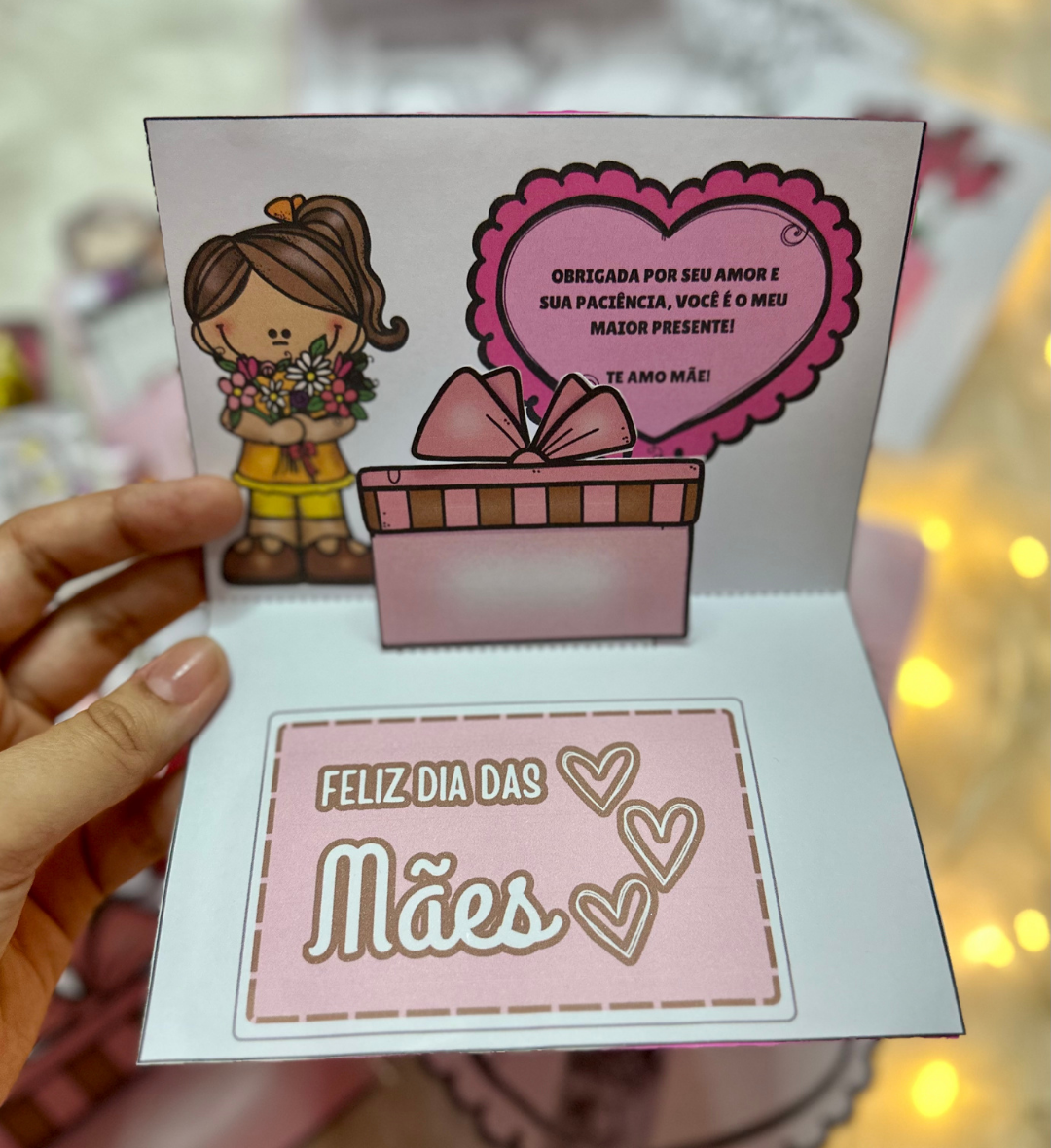 Kit Dia das Mães: cartões, lembrancinhas e decoração em PDF — amostra 1: Kit Dia das Mães para imprimir e preparar a…