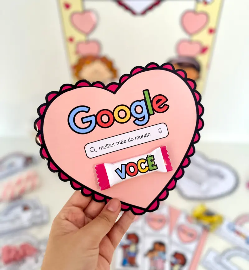 Kit Dia das Mães com Tema Google em PDF para Imprimir — amostra 4: Para quem o kit é indicado