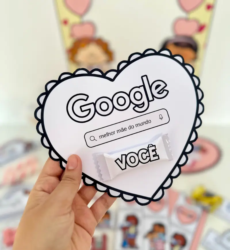 Kit Dia das Mães com Tema Google em PDF para Imprimir — amostra 5: Prepare uma homenagem às mães com um kit em PDF de tema…