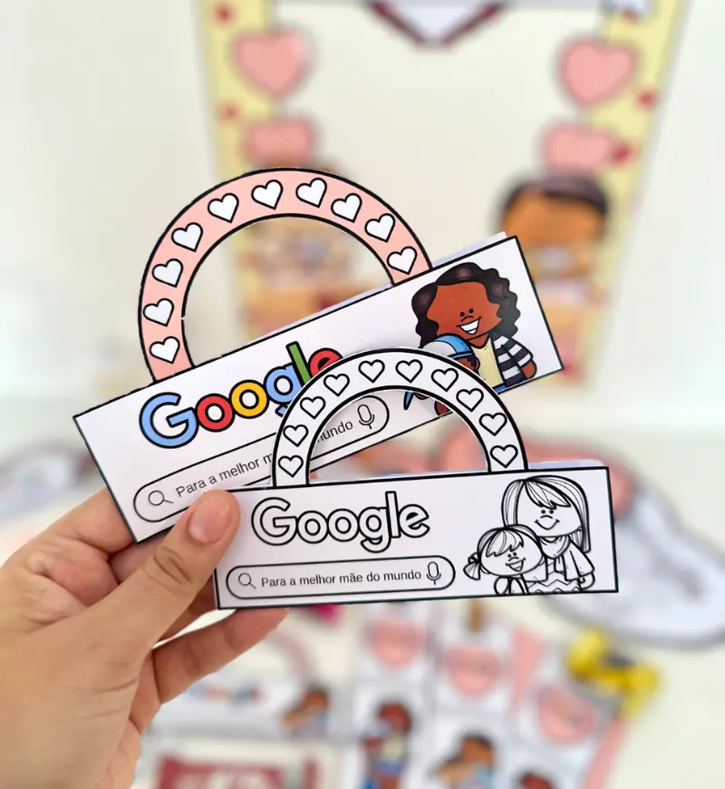 Kit Dia das Mães com Tema Google em PDF para Imprimir — amostra 7: Prepare uma homenagem às mães com um kit em PDF de tema…