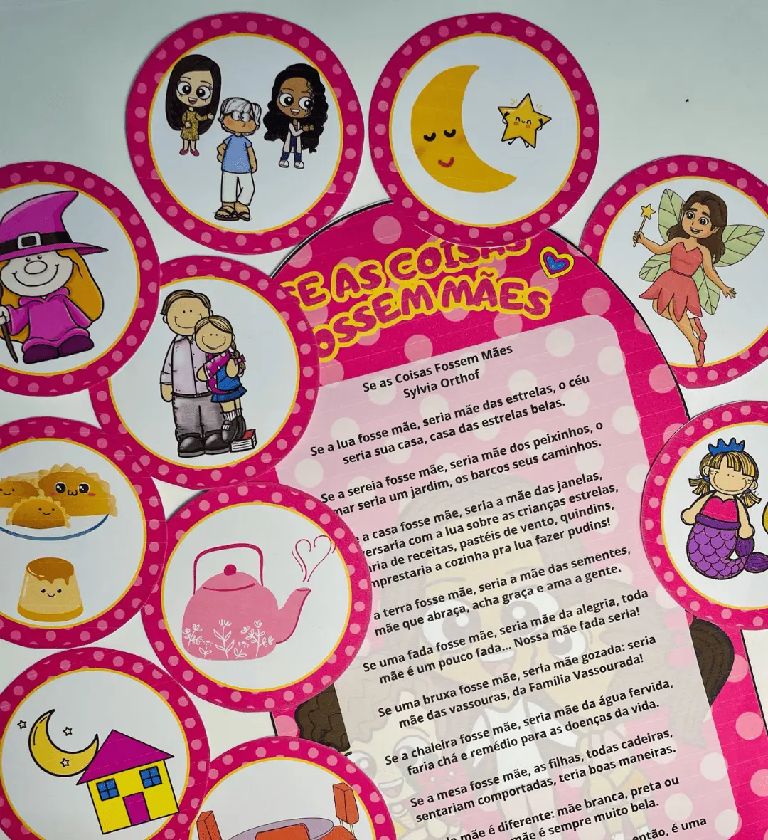 Kit Dia das Mães em PDF: Amor de Mãe para Imprimir — amostra 5: Celebre o Dia das Mães com painel, atividades, flipbook e…