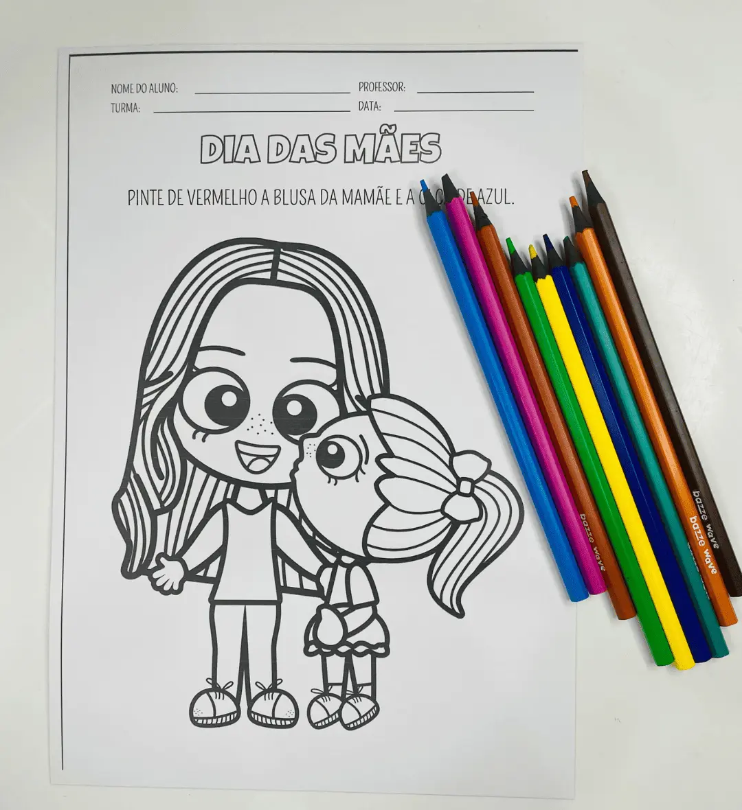 Kit Dia das Mães em PDF: Amor de Mãe para Imprimir — amostra 7: Celebre o Dia das Mães com painel, atividades, flipbook e…