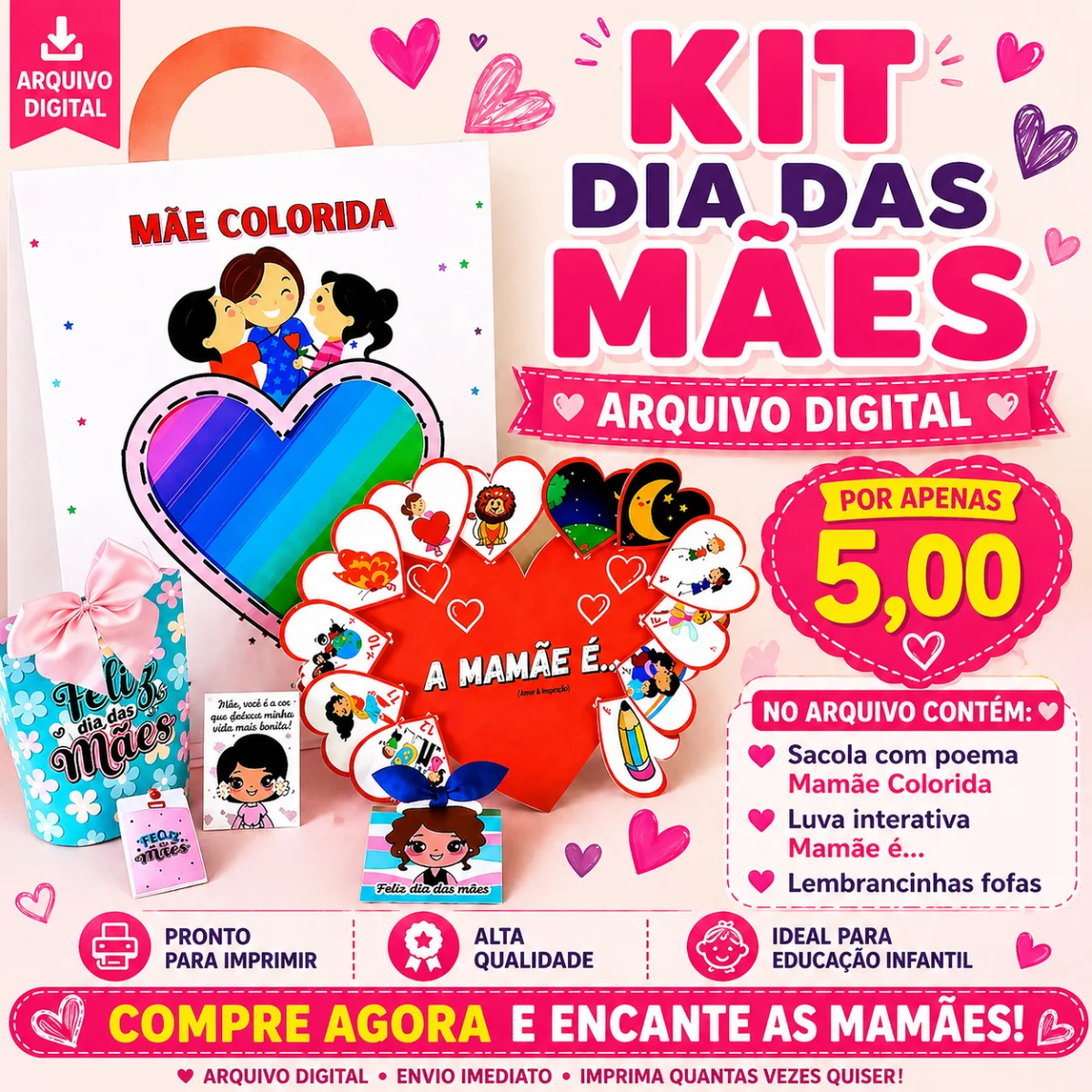 Kit dia das mães — capa do material