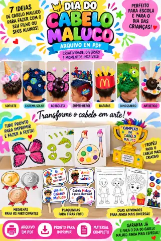 Kit Dia do Cabelo Maluco — capa do material