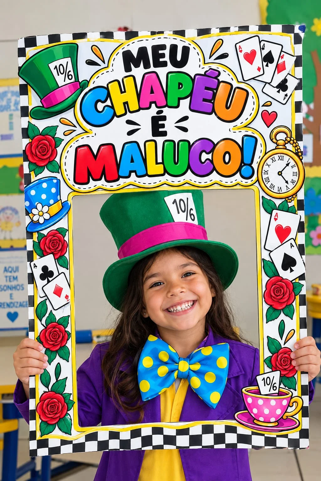 Kit Dia do Chapéu Maluco – Painel e Atividades — amostra 2: Kit Dia do Chapéu Maluco com painel, atividade criativa e…