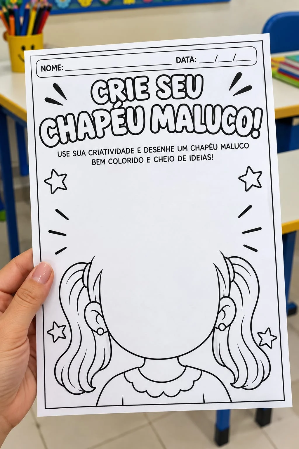Kit Dia do Chapéu Maluco – Painel e Atividades — amostra 3: Kit Dia do Chapéu Maluco com painel, atividade criativa e…