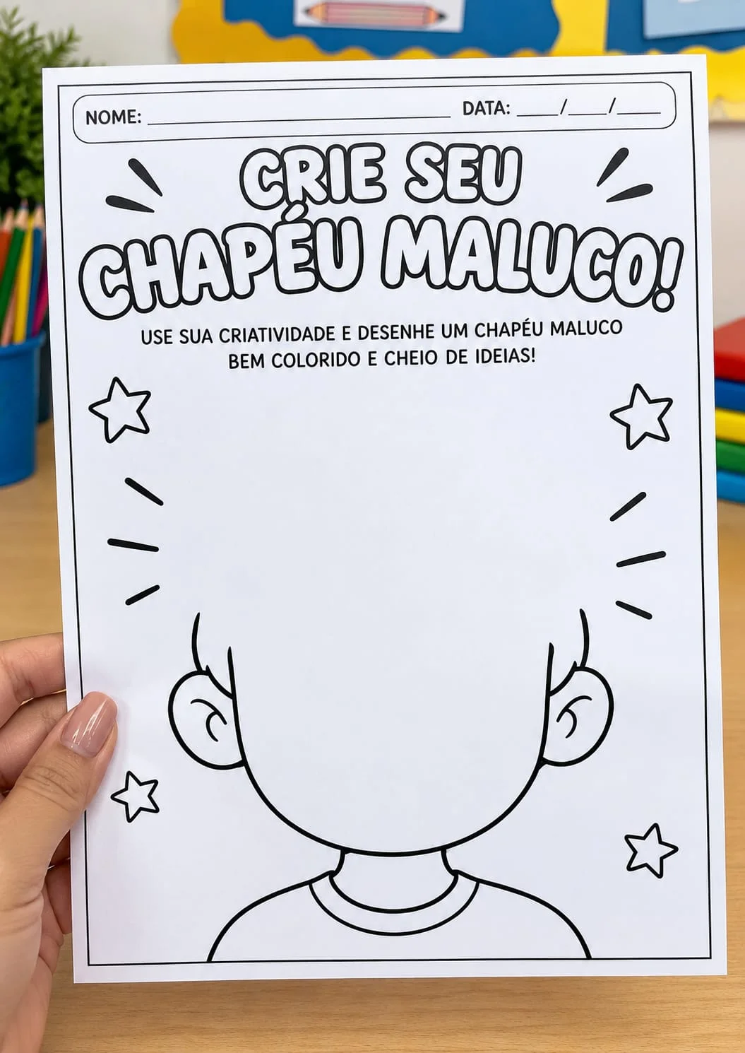 Kit Dia do Chapéu Maluco – Painel e Atividades — amostra 4: Kit Dia do Chapéu Maluco com painel, atividade criativa e…
