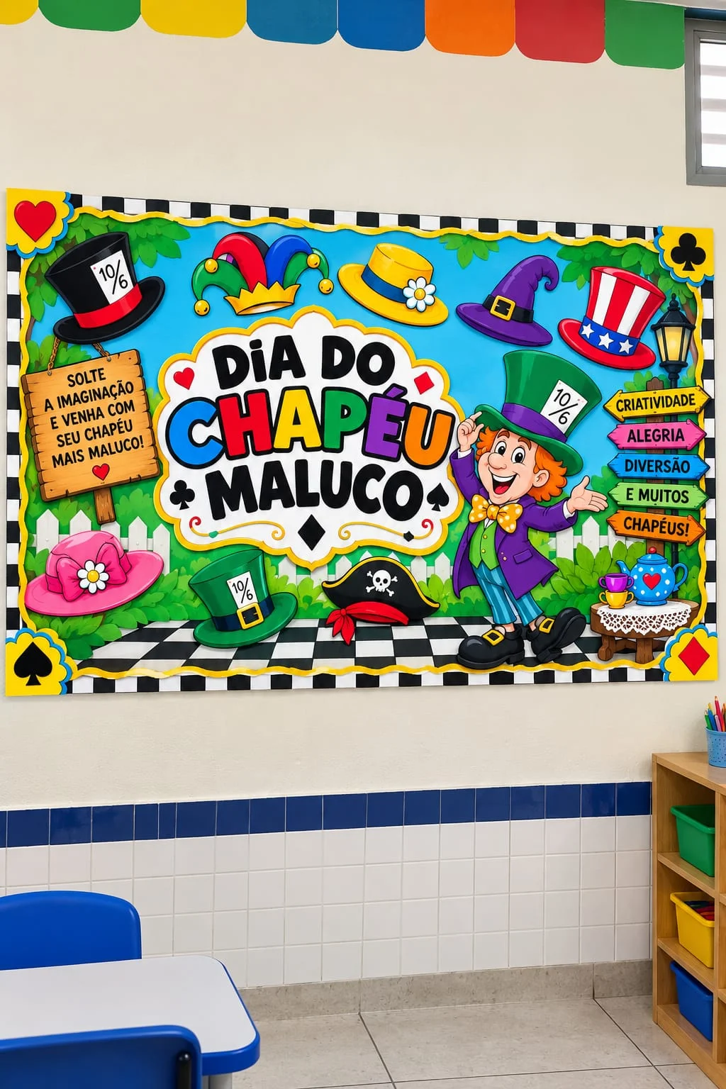 Kit Dia do Chapéu Maluco – Painel e Atividades — Datas comemorativas para Educação Infantil: Kit Dia do Chapéu Maluco com…