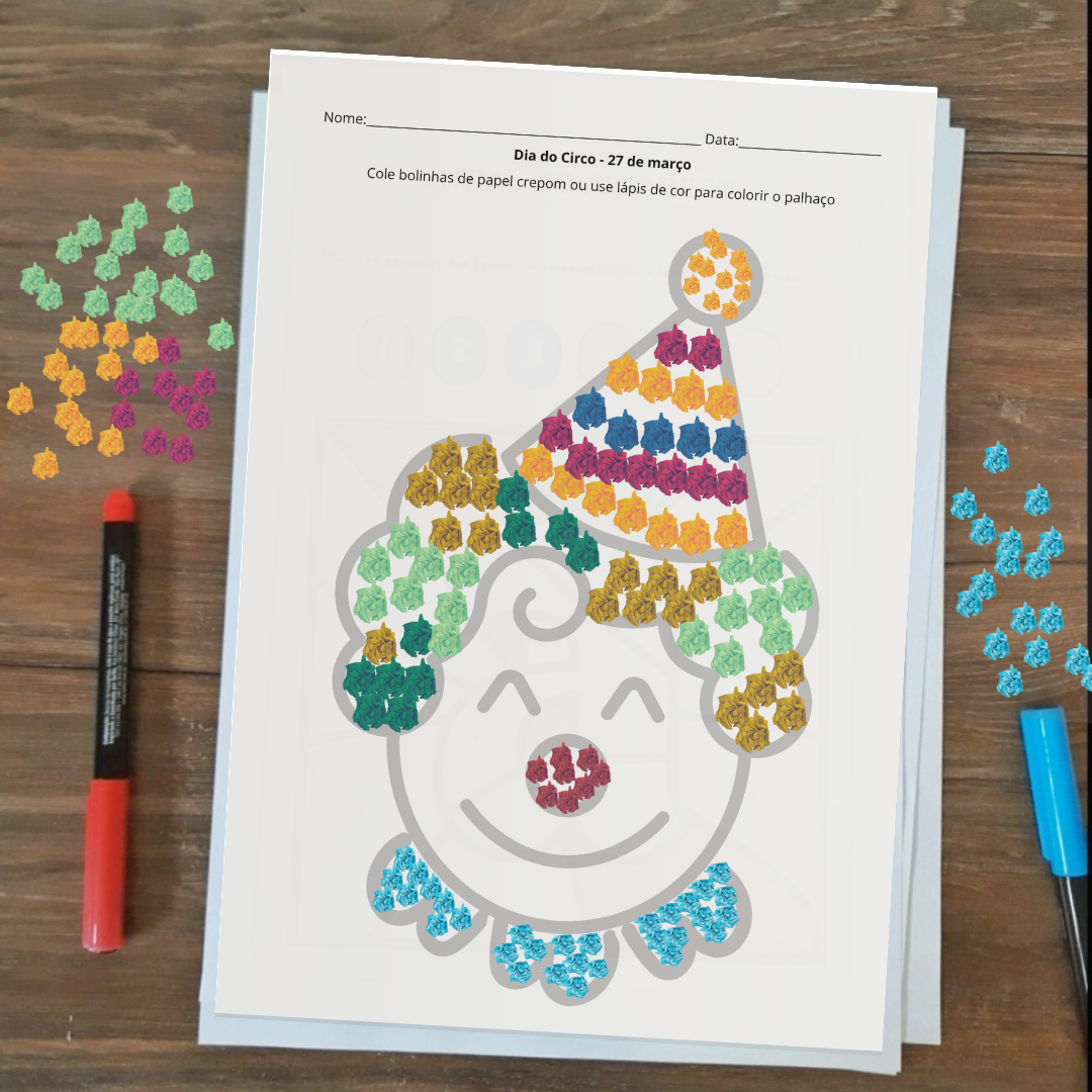 Kit Dia do Circo – PDF para Imprimir | Educação Infantil — amostra 1: O que vem no material