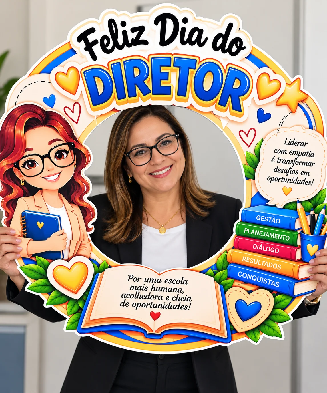 Kit Dia do Diretor Escolar – Moldura para Fotos + Lembrancinhas PDF — amostra 3: 💖 POR QUE ESCOLHER ESSE KIT?
