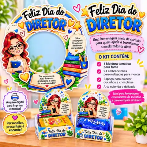 Kit Dia do Diretor – Moldura e Lembrancinha para Imprimir — capa do material
