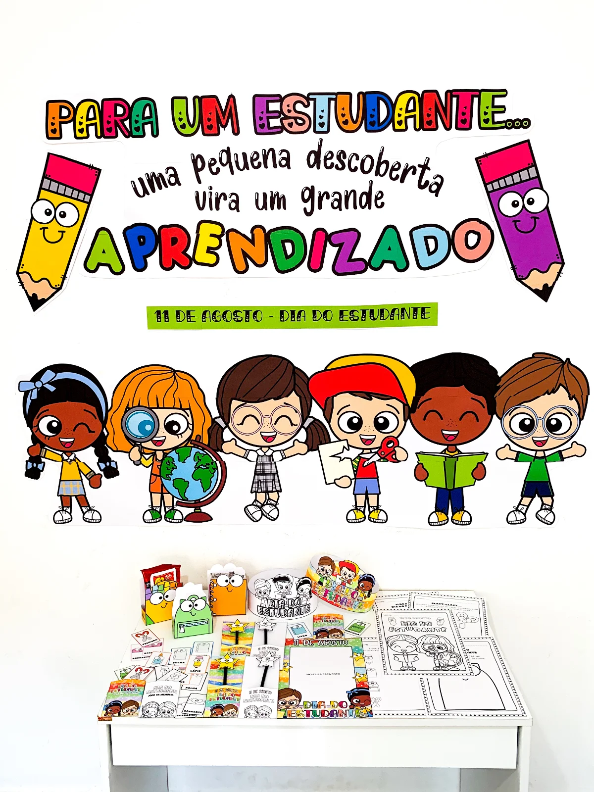 Kit Dia do Estudante - 11 de Agosto – PDF para Imprimir — capa do material