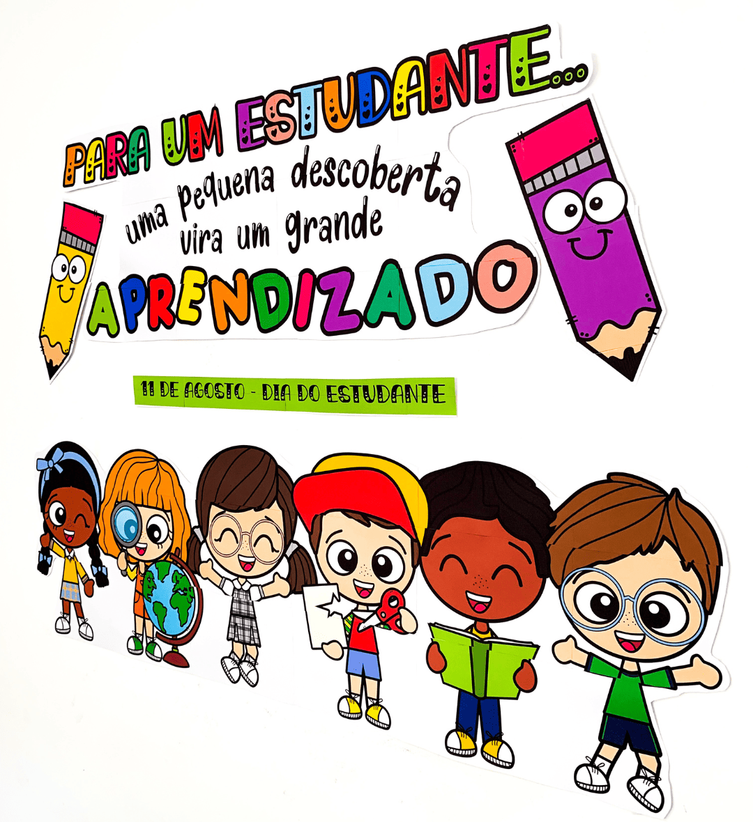 Kit Dia do Estudante em PDF para Educação Infantil — amostra 1: Kit Dia do Estudante para imprimir