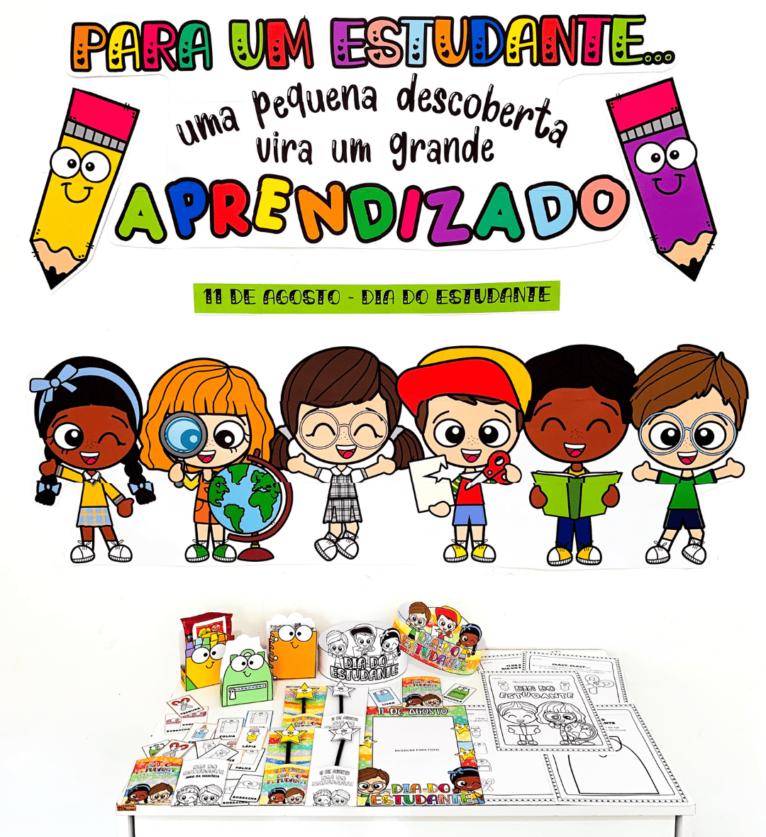 Kit Dia do Estudante em PDF para Educação Infantil — capa do material