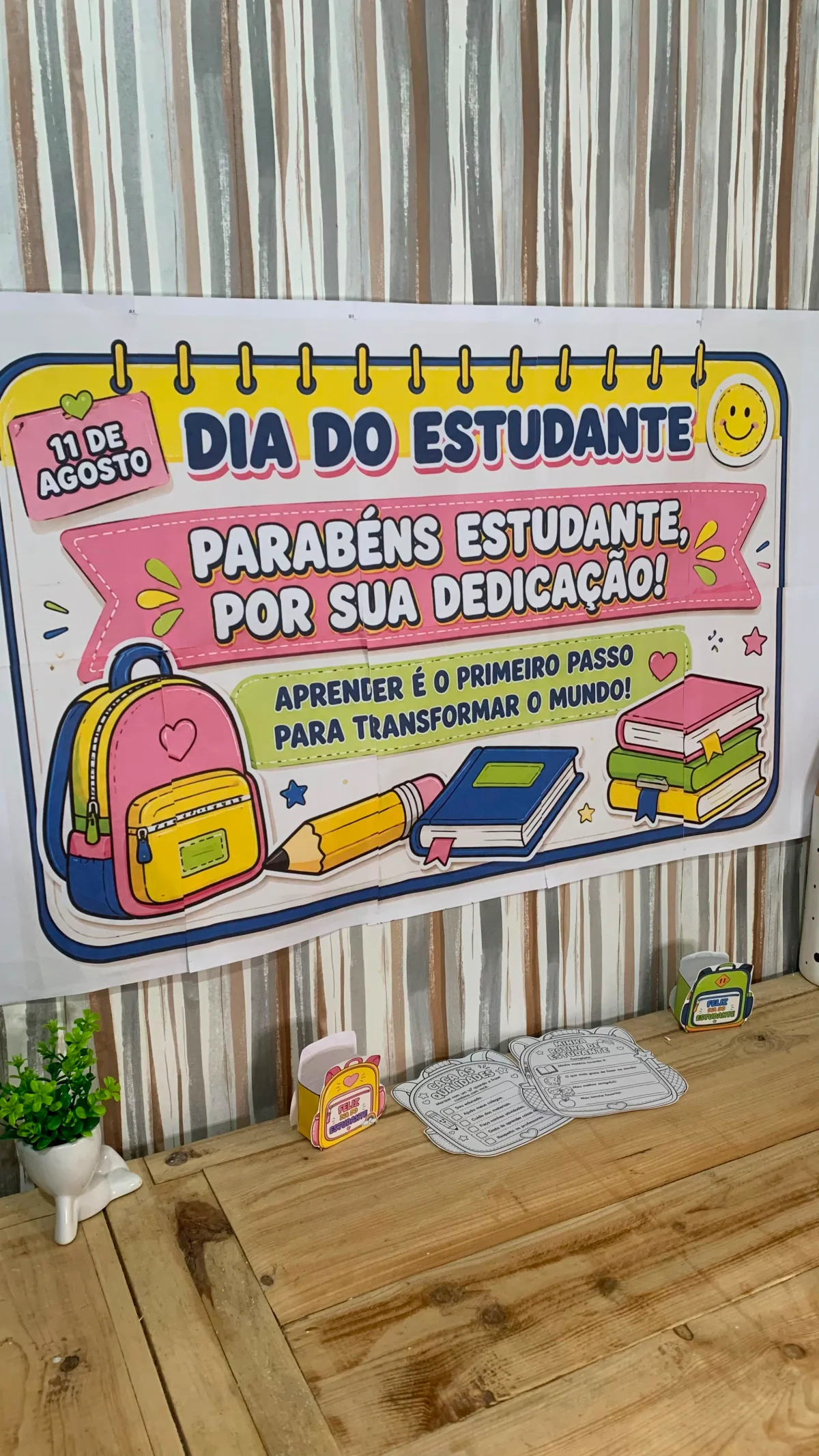 Kit Dia do Estudante – Painel, Lembrancinhas e Atividades! — amostra 5: Celebre o Dia do Estudante com um kit completo