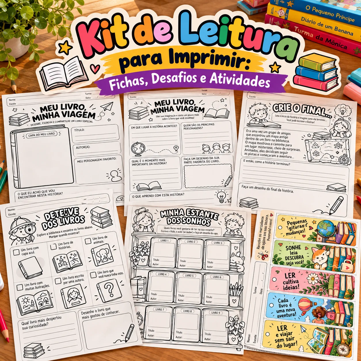 Kit Dia do Livro: Atividades de Incentivo à Leitura — capa do material