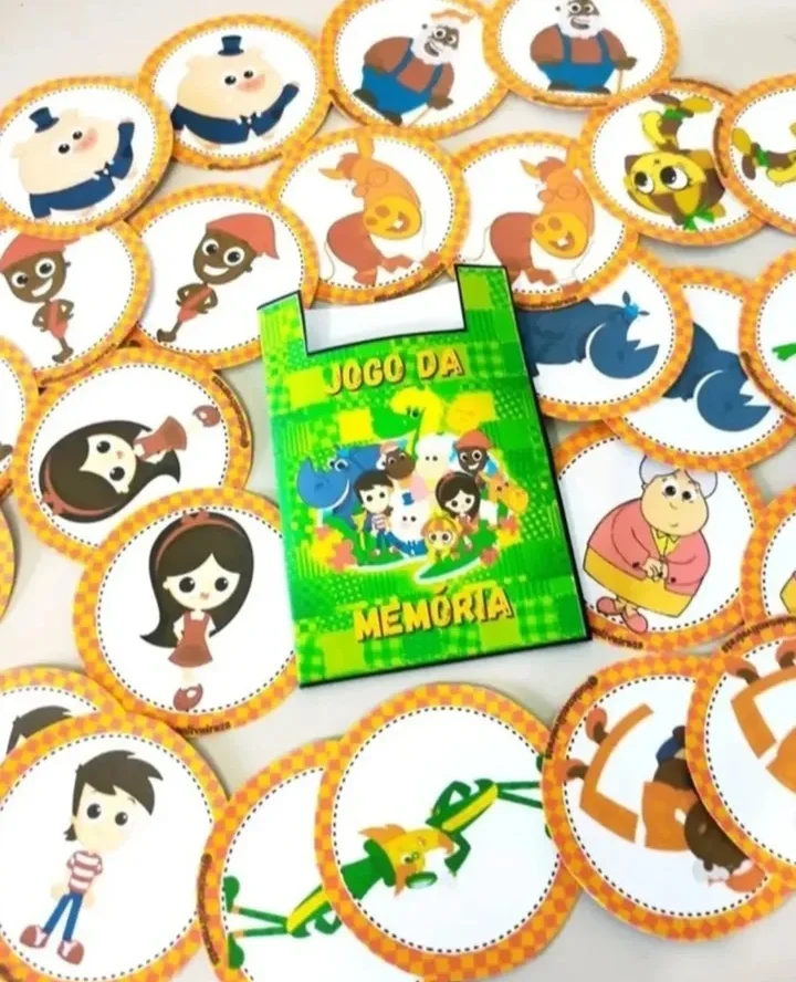 Kit dia do livro — amostra 6: O arquivo PDF contém: Jogo da memória Lata musical : sítio do Pica-pau-amarelo Luva com os…