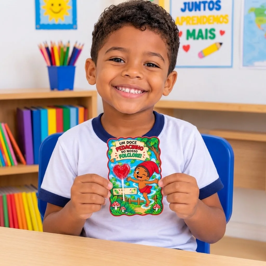 Kit Dia do Saci: Painel Colorido, para Colorir e Cartão — amostra 1: 🎁 O QUE VOCÊ RECEBE?
