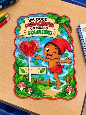 Kit Dia do Saci: Painel Colorido, para Colorir e Cartão — amostra 2: 🌿 COMO UTILIZAR O MATERIAL?