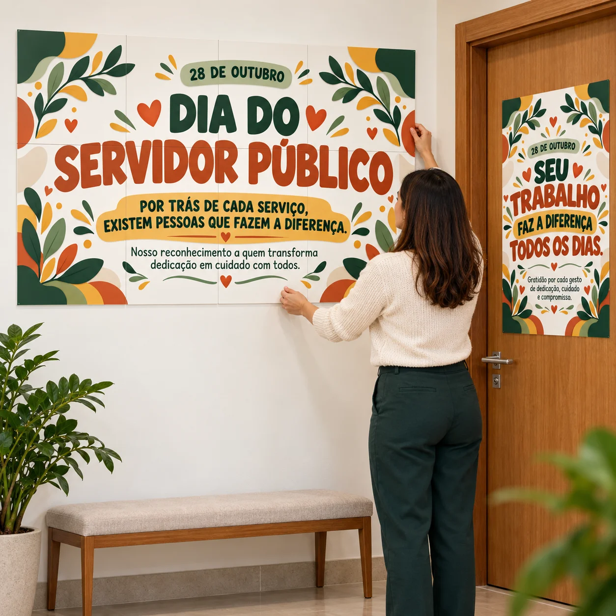 Kit Dia do Servidor Público – Painel e Cartazes — amostra 4: Valorize quem faz a diferença todos os dias com um material…