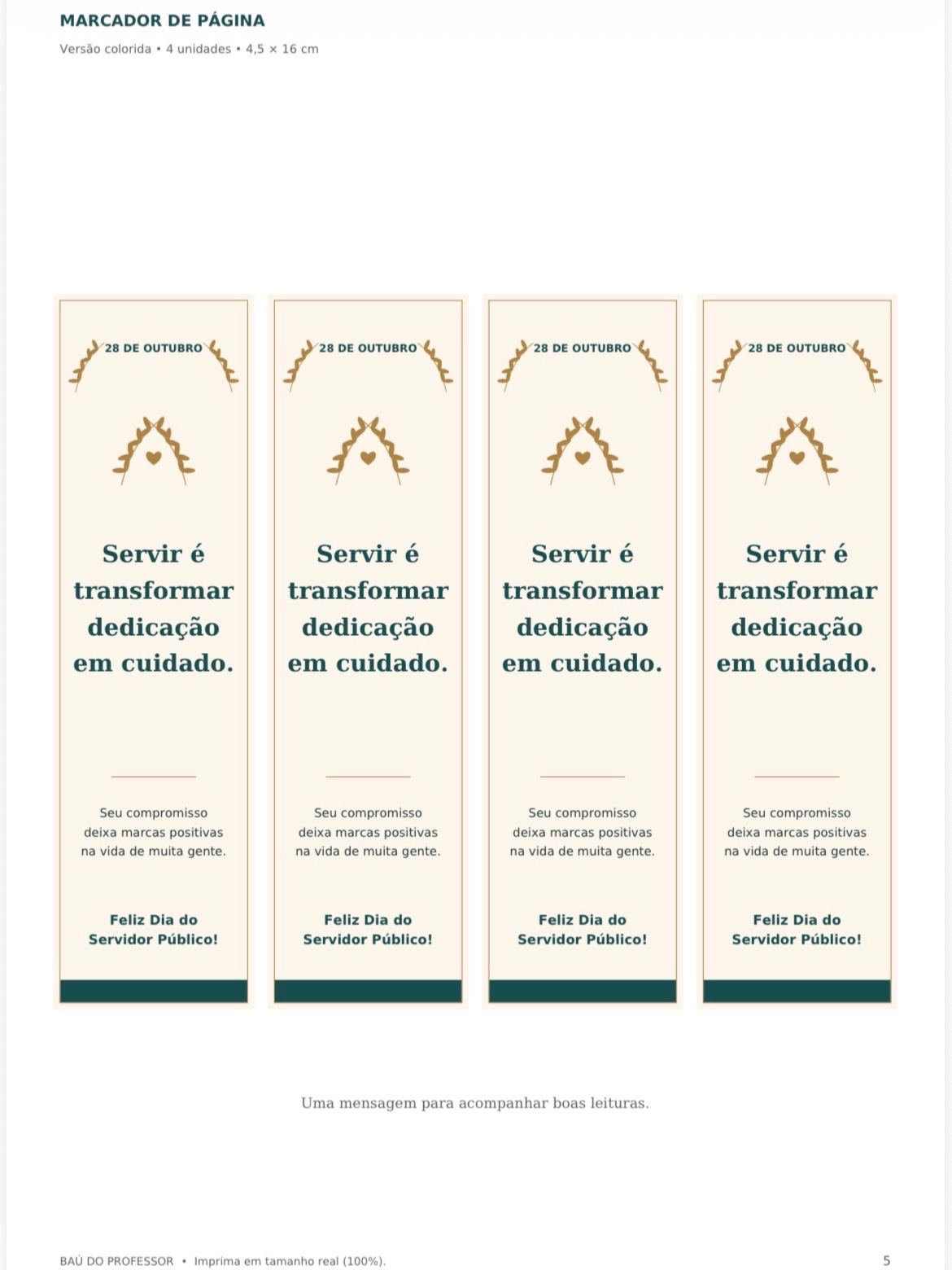 Kit Dia do Servidor Público: Porta-Bombom, Marcador e Tag em PDF — amostra 3: Celebre o Dia do Servidor Público com…