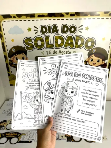 KIT DIA DO SOLDADO PARA IMPRIMIR — amostra 1: 🎖️ KIT DIA DO SOLDADO Um kit completo, divertido e educativo para celebrar o…