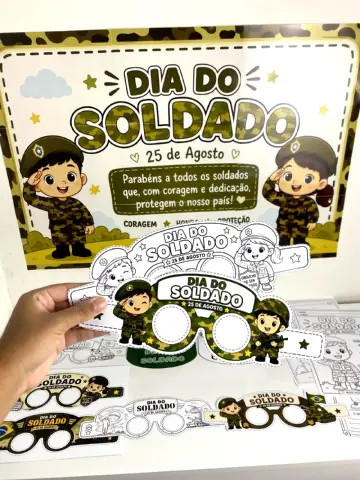 KIT DIA DO SOLDADO PARA IMPRIMIR — amostra 3: 🎖️ KIT DIA DO SOLDADO Um kit completo, divertido e educativo para celebrar o…