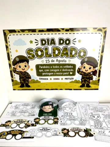 KIT DIA DO SOLDADO PARA IMPRIMIR — amostra 5: 🎖️ KIT DIA DO SOLDADO Um kit completo, divertido e educativo para celebrar o…