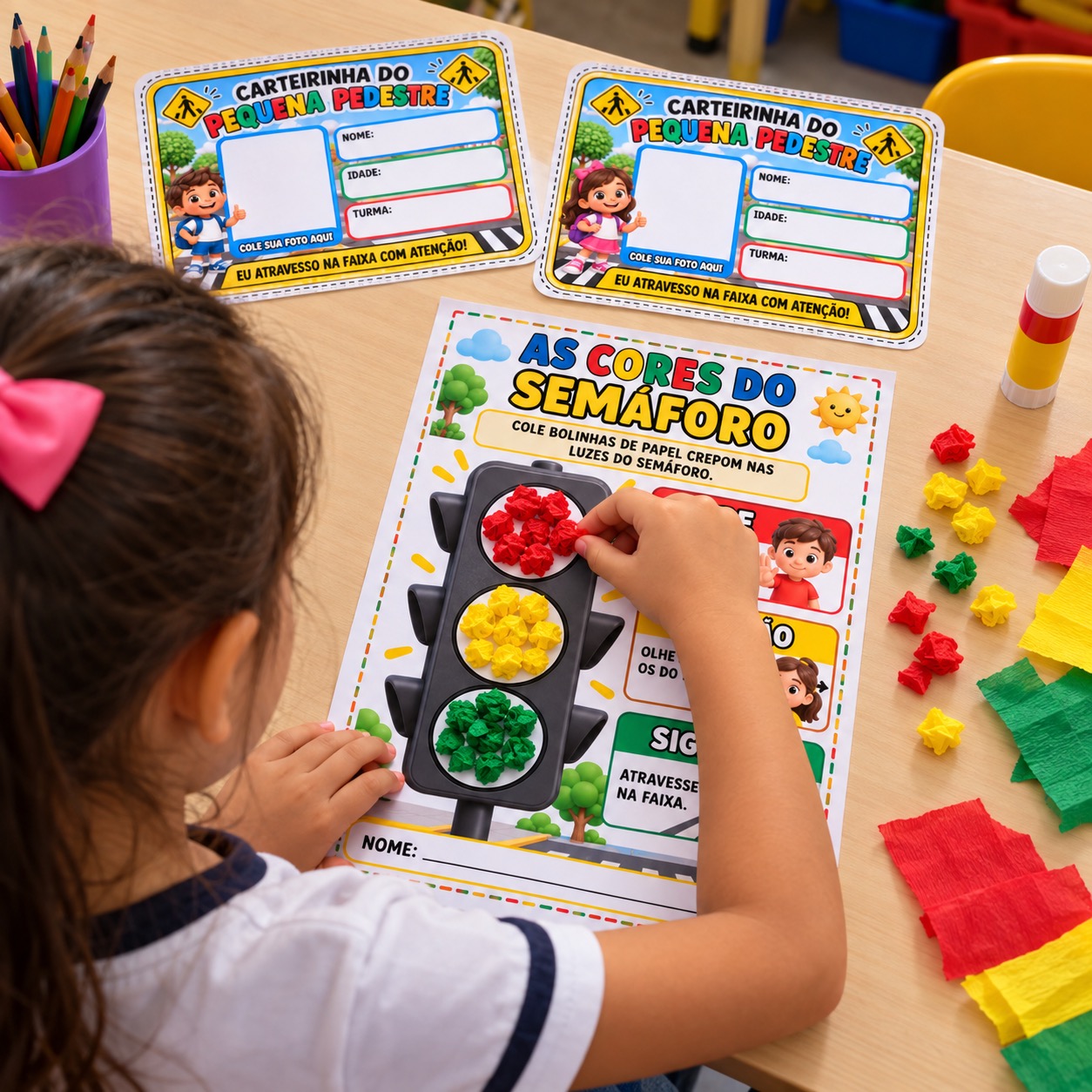 Kit Dia do Trânsito : Carteirinhas + Atividade do Semáforo — amostra 1: Kit digital para trabalhar a educação no trânsito…
